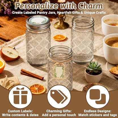 32 oz Mason Jars with Stainless Steel Split Lid, 2-Pack – Wide Mouth Quart Glass Canning Jars, Airtight Seals for Food Storage, Fermenting, Pickling, Kimchi & Sourdough Starter
