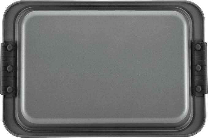 Anolon Advanced Nonstick Baking Pan With Lid / Nonstick Cake Pan With Lid, Rectangle - 9 Inch x 13 Inch, Gray