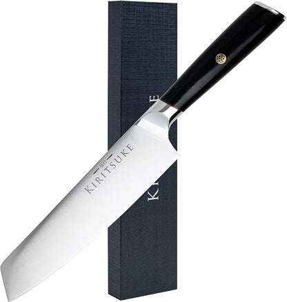 Professional Chef Knife 8 Inch Kitchen Knife - Premium Ergonomic Ultra Sharp High Carbon German Stainless Steel - Pakkawood Handle Chef's Knives