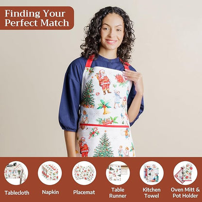 Maison d' Hermine 100% Cotton Apron for women with Pocket Kitchen Chef Apron for Men Cooking Spring Summer