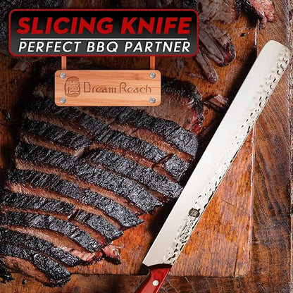 Dream Reach Brisket Knife, 12" Carving & Slicing Knife for Meat Cutting Ultra Sharp Full Tang Meat Knives with Ergonomic Handle Gift Box, Christmas Gifts for Men Women