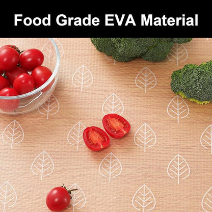 Cooyes Shelf Liners for Kitchen Cabinets Refrigerator Liners Waterproof & Oil-Proof Kitchen Cupboard Liner Drawer Mats EVA Material Non Adhesive Fridge Liner for Shelves