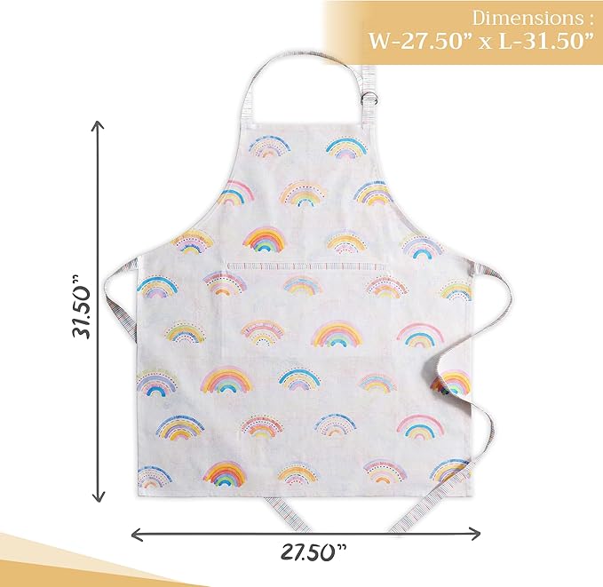 Maison d' Hermine 100% Cotton Apron for women with Pocket Kitchen Chef Apron for Men Cooking Spring Summer