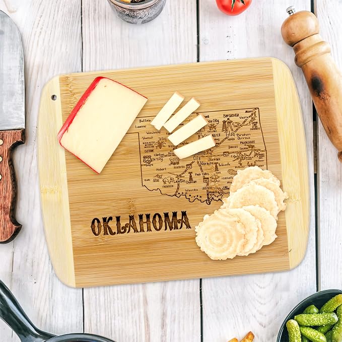 Totally Bamboo A Slice of Life Oklahoma State Serving and Cutting Board, 11" x 8.75"
