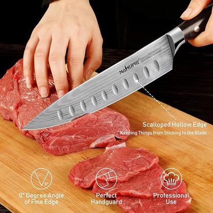 8 Inch Professional Chef Knife High Carbon Stainless Steel Ultra Sharp Kitchen Knife with Ergonomic Wooden Handle Packed by Gift Box