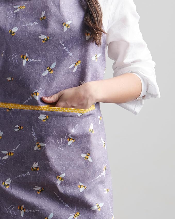 Maison d' Hermine 100% Cotton Apron for women with Pocket Kitchen Chef Apron for Men Cooking Spring Summer