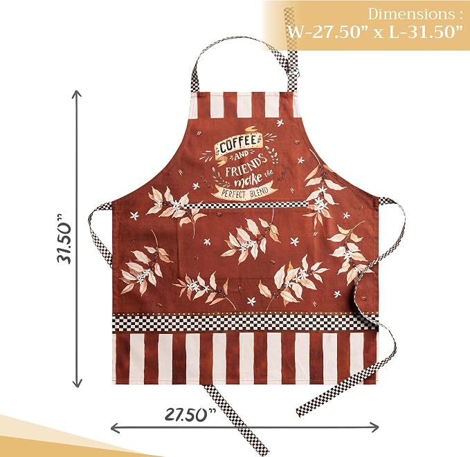 Maison d' Hermine 100% Cotton Apron for women with Pocket Kitchen Chef Apron for Men Cooking Spring Summer
