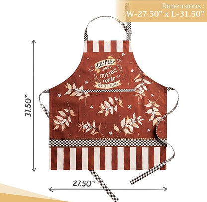 Maison d' Hermine 100% Cotton Apron for women with Pocket Kitchen Chef Apron for Men Cooking Spring Summer
