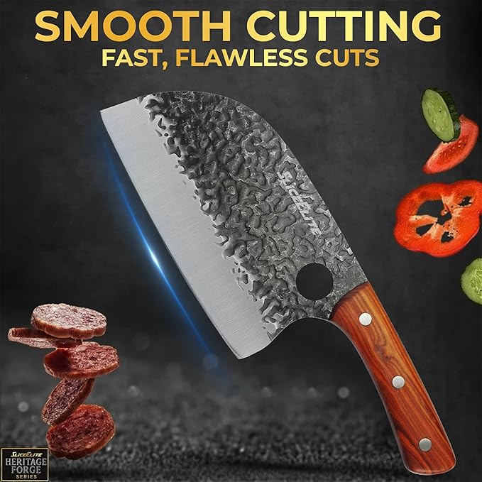 Hand-Forged Professional Butcher Knife (SERBIAN CHEF KNIFE)