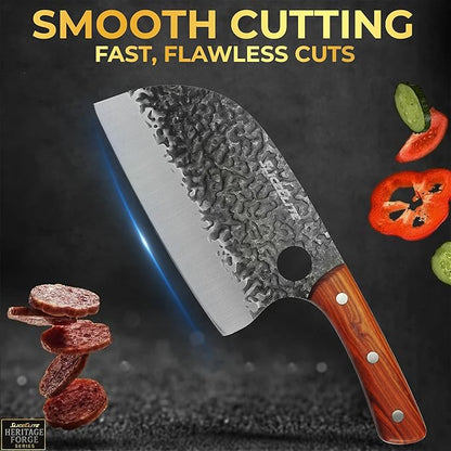 Hand-Forged Professional Butcher Knife (SERBIAN CHEF KNIFE)