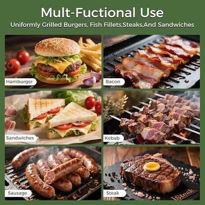 XUDAKAIXIN Cast Iron Smash Burger Press 7.1",Grill Bacon Meat Press Tool,Perfect for Blackstone, Camp Chef, Weber Grills & Indoor Griddles – BBQ & Cookout Must-Have (Grooved)