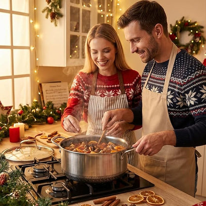 Hybrid Nonstick 6-Piece Pot Set with 2 Silicone Trivets, 1.5 QT Saucepan, 2 and 5.2 QT Stock Pot with Glass Lids, Stay-Cool Handles, Dishwasher-Friendly, Induction-Ready, Compatible All Cooktops