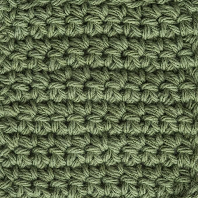 Lily Sugar'n Cream 100% Cotton Yarn 6-Pack Bundle with Bella's Crafts Stitch Markers (Sage Blend)