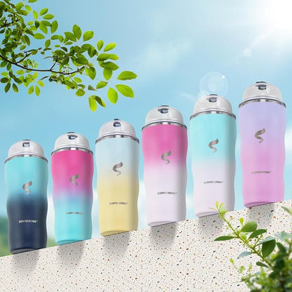 20Oz Insulated Tumbler With Straw And Lid,Stainless Steel Straws for Tumbler,Double Wall Vacuum Travel Mug,Spill Proof Tumble, Travel Cup for Iced Coffee,Pink Tumbler