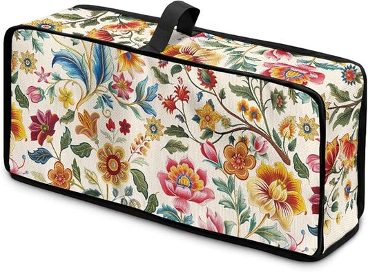 Toaster Cover 2 Slice Colorful Floral Slim 2 Slice Toaster Cover Easy to Fold and Carry, Heat-Resistant Dustproof Kitchen Appliance Protector, Machine Washable
