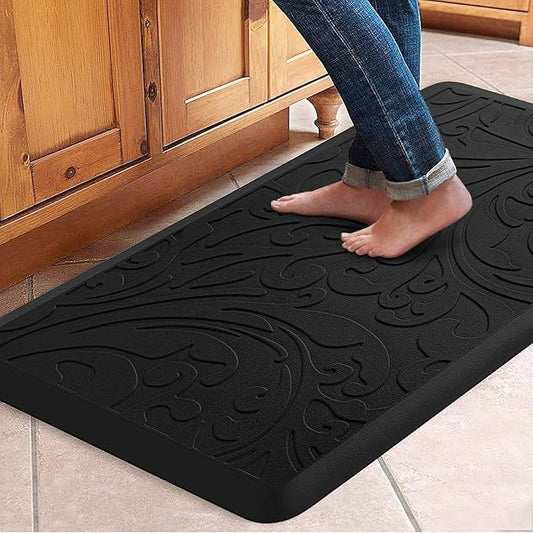 KMAT Kitchen Mat Cushioned Anti-Fatigue Floor Mat Waterproof Non-Slip Standing Mat Ergonomic Comfort Floor Mat Rug for Home,Office,Sink,Laundry,Desk 39"(L) x 20"(W),Black