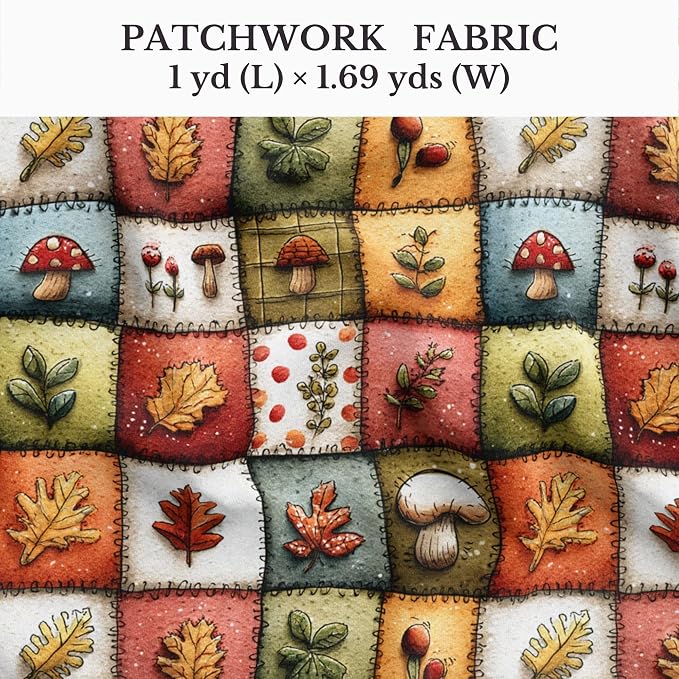 100% Cotton Fabric by the Yard – Turkish Quality Quilting & Sewing Fabric, 1 Yard x 1.69 Yards Wide, Patchwork Cotton for Crafts