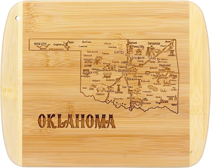 Totally Bamboo A Slice of Life Oklahoma State Serving and Cutting Board, 11" x 8.75"
