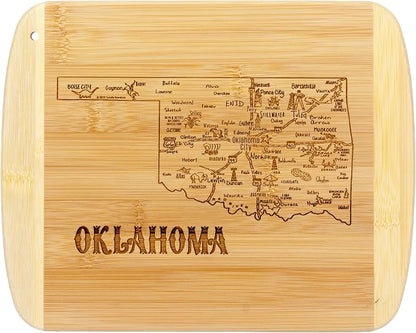 Totally Bamboo A Slice of Life Oklahoma State Serving and Cutting Board, 11" x 8.75"