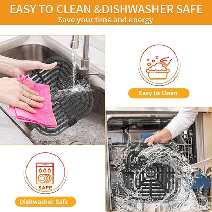 GWY Air Fryer Accessories for Instant Vortex Plus 6QT instant pot vortex plus 6QT Clear Cook Air Fryer, Original Air Fryer Replacement Tray Grill Pan Plate Crisper Plate Rack Parts