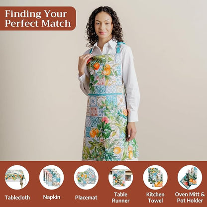 Maison d' Hermine 100% Cotton Apron for women with Pocket Kitchen Chef Apron for Men Cooking Spring Summer