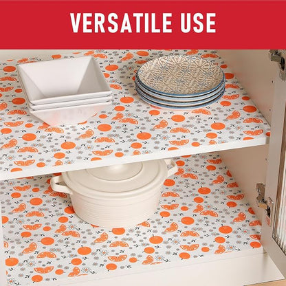 Cooyes Shelf Liners, 2-in-1 Non-Slip Fridge Mats, Absorb Excess Moisture, No-BPA Multiple Sizes for Glass Shelves, Kitchen Cabinets, Drawers (17.7 W x 24 L Inches, Dasiy-6 Pack)