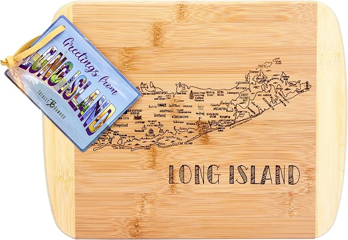 Totally Bamboo A Slice of Life Long Island Serving and Cutting Board, 11" x 8.75"