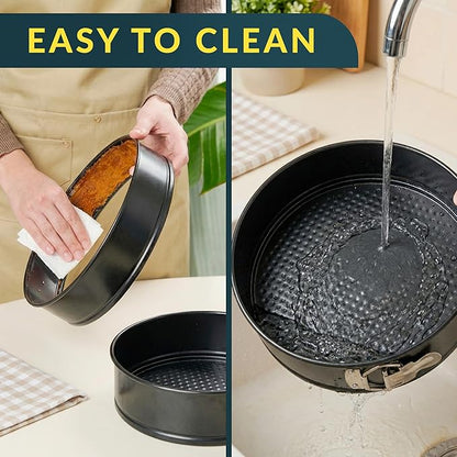 Cheesecake Pan 10 Inch Carbon Steel With Removable Bottom – Leakproof Design, Nonstick Coating Springform Pan – Durable Cake Mold With Secure Latch, Even Heat Cheese Cake Pans For Baking