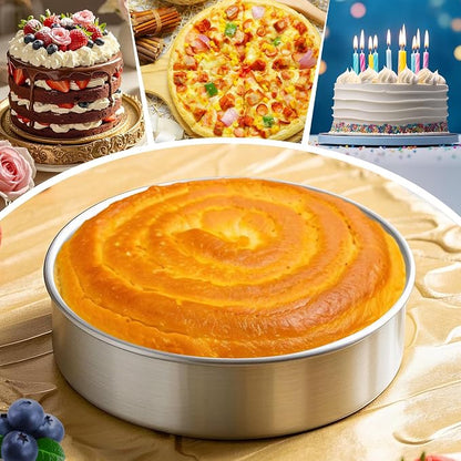 6 Inch Cake Pans Set of 3 with 100 Pieces Parchment Paper, Stainless Steel Baking Pan For Layered Cakes, Smash Cake Pans Mirror Finish Dishwasher Safe Small Cake Pan Set Cake Mold
