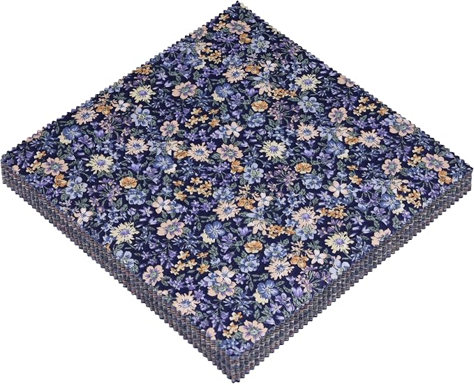 Nodsaw 42Pcs 10-inch Layer Cake Fabric, Vintage Floral Paisley Print 10x10 Cotton Fabric Squares, Layer Cakes 10 inch Squares for Quilting, Sewing, Home Décor, Bags, and Crafts