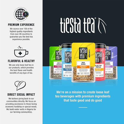 Tiesta Tea Loose Leaf Filters for Brewing, Disposable Infuser for Hot & Iced Drinks, Easy-Fill Steeper, Unbleached Paper, Single-Cup Infuser for Loose Leaves, 100 Empty Bags (6 pack)