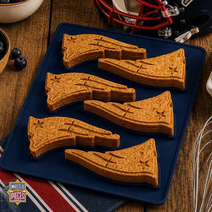 MasterPieces Game Day - FanPans NFL New England Patriots Silicone Muffin Pan - Dishwasher Safe