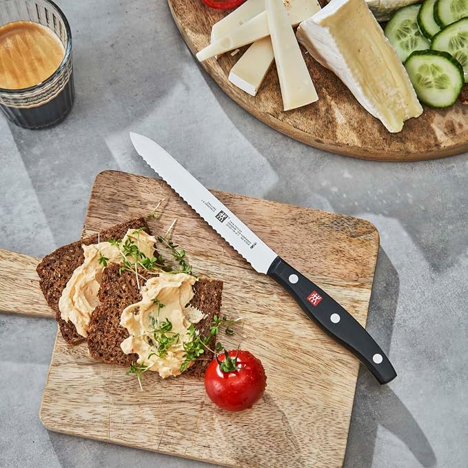 ZWILLING Twin Signature 5-inch Utility Knife, Razor-Sharp, Made in Company-Owned German Factory with Special Formula Steel perfected for almost 300 Years, Dishwasher Safe