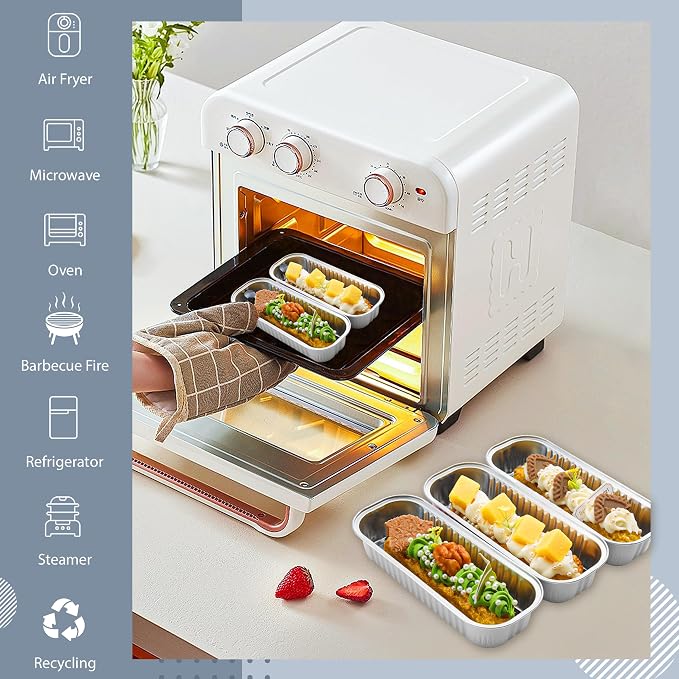 Mini loaf pans with lids Rectangle Aluminum Foil Cake Tins Baking Pans for Wedding Birthday Party 6.8oz, Graduation Gifts Party Favors(Silver, 50Pack)