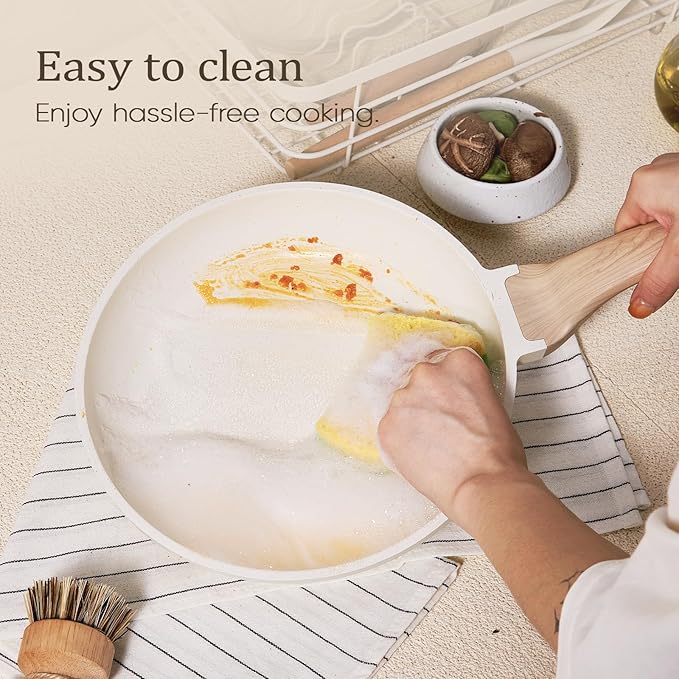 CAROTE Pots and Pans Set, Nonstick Cookware Sets, 21pcs Induction Cookware Kitchen Set Non Stick Cooking Set w/Frying Pans & Saucepans (PFOS, PFOA Free)