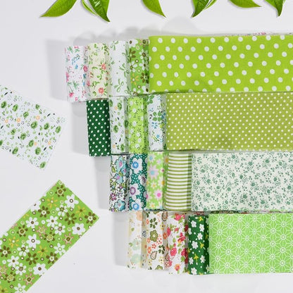 40 Pcs Jelly Roll Fabric Strips for Quilting Sewing-2.6 Inch Precut Cotton Floral Strips Bundles, Perfect Quilting Fabric for Sewing Grass Green