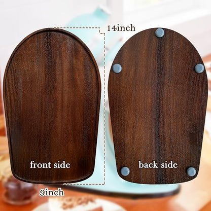 Natural Walnut Wood Mixer Slider Mat for KitchenAid 4.5-5 qt Stand Mixer Sliding Tray for Countertop Protection