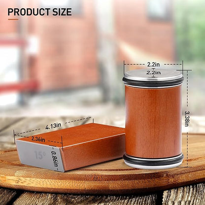 Rengue Rolling Knife Sharpener Kit, Diamond Coated Tool with N52 Super Magnetic 15° to 20° Angles Beech Wood Base 400/1000 Grit Grinding for Kitchen Knives Any Steel Hardness