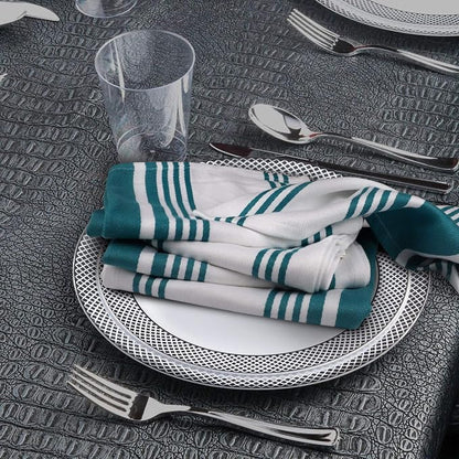 Urban Villa Easter Kitchen Towels 100% Cotton Dish Towels for Kitchen (Set of 6)20”x30” Dish Cloths Highly Absorbent Kitchen Linen Set with Hanging Loop Perfect for Drying Dishes Cleaning Towels-Teal
