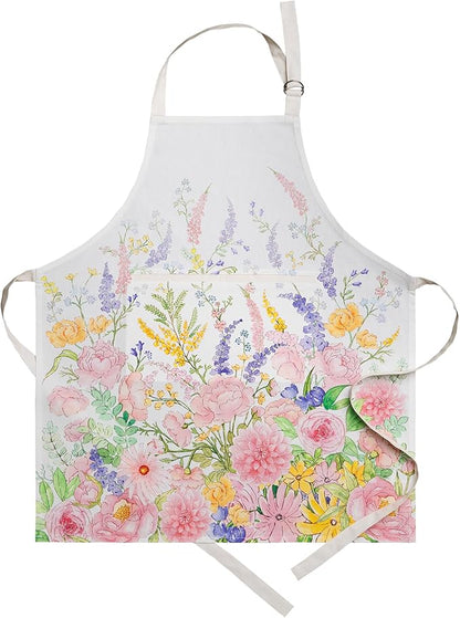 Maison d' Hermine 100% Cotton Apron for women with Pocket Kitchen Chef Apron for Men Cooking Spring Summer
