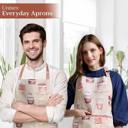 Maison d' Hermine 100% Cotton Apron for women with Pocket Kitchen Chef Apron for Men Cooking Spring Summer