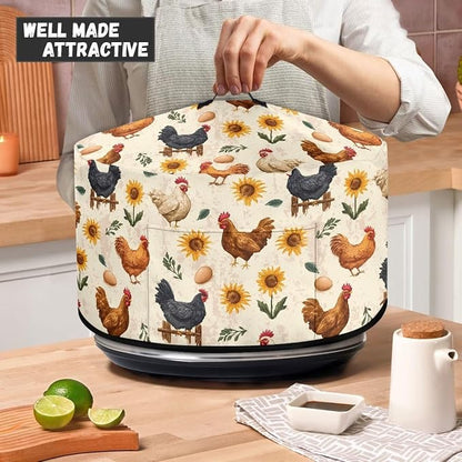 Rooster Slow Cooker Dust Cover 6-8 qt Crock for Pot Keep Small Kitchen Appliance Clean Kitchen Home Accessories Decor Cover Sunflower
