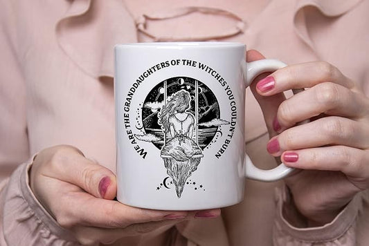 We Are The Granddaughters Of The Witches You Could Not Burn Mug, Wicca, Witchy Aesthetic, Feminist Coffee Mug, Halloween Gifts Coffee Mug, Tea Cup
