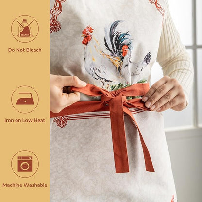 Maison d' Hermine 100% Cotton Apron for women with Pocket Kitchen Chef Apron for Men Cooking Spring Summer
