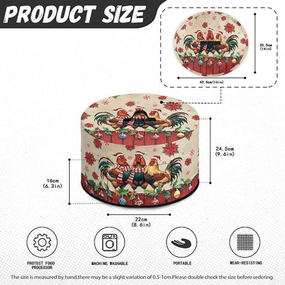 Christmas Slow Cooker Dust Cover with Pocket 6-8 qt Crock for Pot Keep Small Kitchen Appliance Clean Kitchen Home Accessories Decor Cover