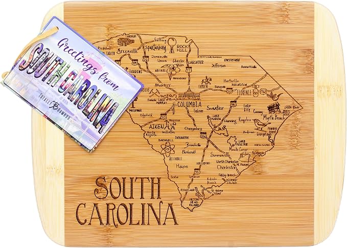 Totally Bamboo A Slice of Life South Carolina State Serving and Cutting Board, 11" x 8.75"