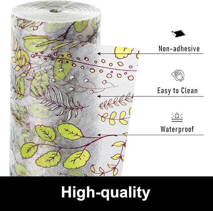 Cooyes Shelf Liner, Non-Adhesive Waterproof Drawer Liner, Durable Easy-to-Cut EVA Shelf Paper for Kitchen Cabinets, Refrigerator, Cupboard, and Dresser （11.8" W x 118" L）