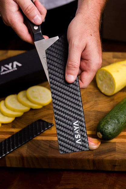 Asaya Professional Chef Knife Edge Guards – 9 Piece Knives Universal Covers - Extra Strength ABS Plastic and Food Safe Kitchen Knife Sheath Covers – Knives Not Included