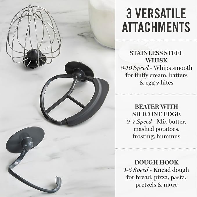 Martha Stewart 5.3Qt Stand Mixer, 12-Speed Tilt-Head Electric Kitchen Mixer with Stainless Steel Bowl, Dough Hook, Whisk & Beater, Splash Guard, Ideal for Baking Bread, Cake & Whipping, Honeydew Green