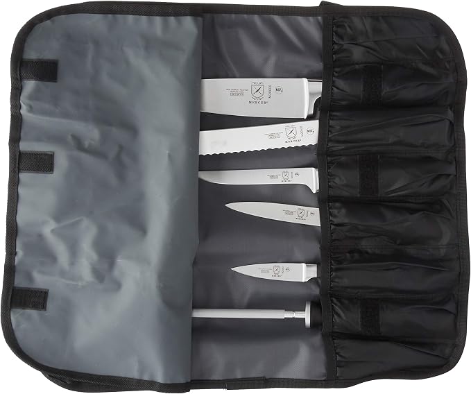 Mercer Culinary Genesis 7-Piece Forged Knife Roll Set